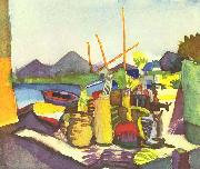 August Macke Landschaft bei Hammamet oil painting reproduction